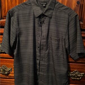 George Men's Charcoal Plaid Button Down Shirt